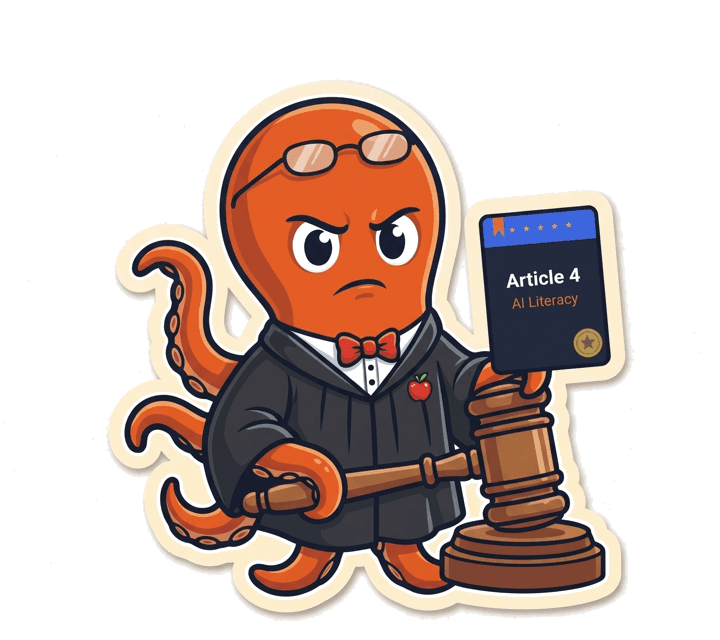 Judge Flux with gavel