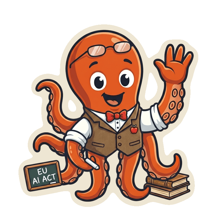 Flux as a teacher with EU AI Act books, ready to guide you through the regulation