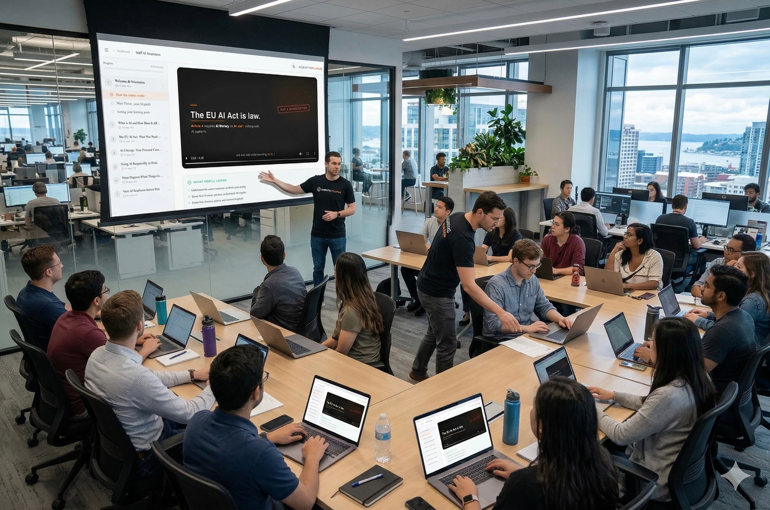 Agentic Fluxus group training session -- on-site AI literacy for enterprise teams