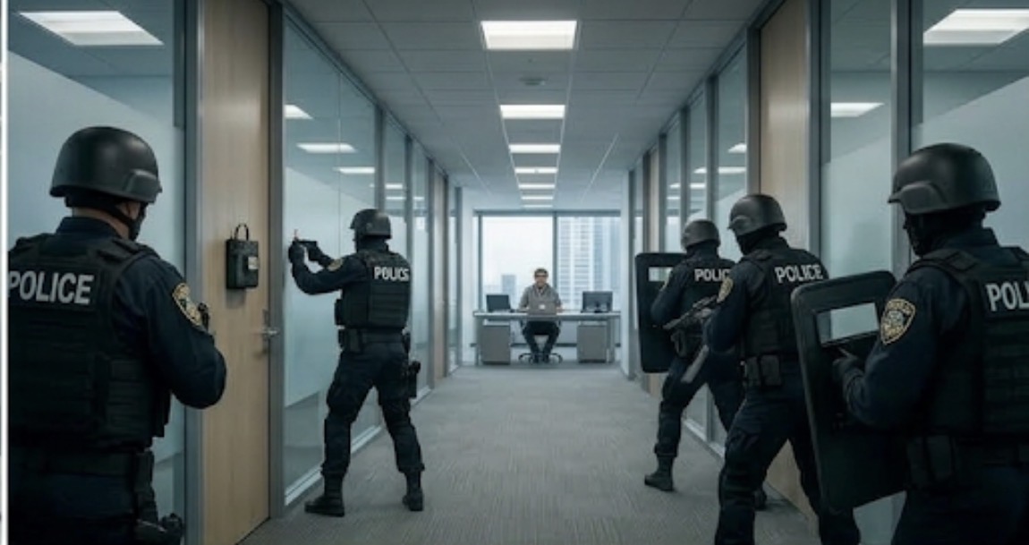 SWAT approaching down the corridor -- the urgency of AI adoption visualised